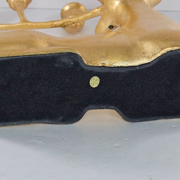 Gold Reindeer Candleholder 12" Dillards Trimmings Metal Candelabra - Picture 10 of 11